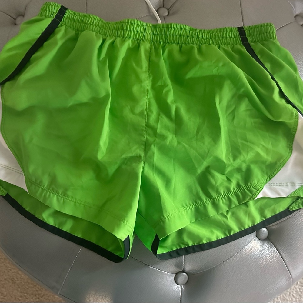 NIKE RUNNING SHORTS - Lime Green with navy blue and white accents - XL NWOT - Picture 4 of 6